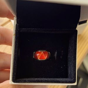 Unique Orange glass Murano Pandora charm